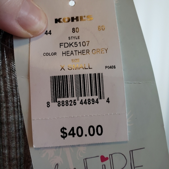 Love Fire Gray Long Sleeve Tshirt Dress XS - Picture 5 of 6